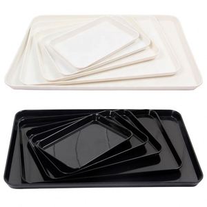 Bandeja de Servir de Melamina Blanca o Negra, Moderna, Resistente y Saludable, Rectangular, en Varios Tamaños, al por Mayor - Product Image 2
