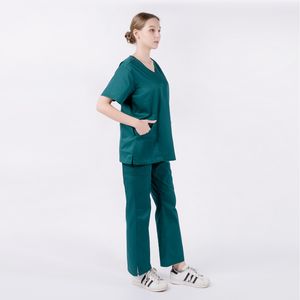 ชุดยูนิฟอร์มพยาบาลแขนสั้นผ้าทวิลพิมพ์ลายดิจิทัลสำหรับผู้หญิง ขายส่งชุดสครับสำหรับพยาบาล - Product Image 3