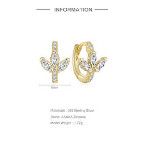 CANNER 2023 Bijoux Tendance Boucles d'Oreilles Créoles en Argent Sterling S925 avec Zircon Étoile Simple et Personnalisé pour Femme - Product Image 3