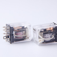 Relais intermédiaire électromagnétique miniature AC250V 2 ouvertes 2 fermées DPDT faible puissance 10A contact en cuivre protection scellée LY2NJ