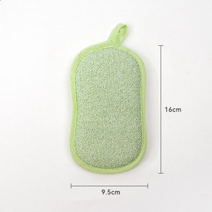 Kitchen Cleaning Sponge Rub Block 5Pcs Double Sided Dishcloth Microfiber Pad For Pots And <b>Pans</b> Rectangle Shape - Product Image 3