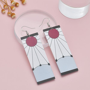 Aretes <span class=keywords><strong>de</strong></span> <span class=keywords><strong>Tanjiro</strong></span> al Por Mayor Estilo Anime Japonés Demon Slayer con Clip para Oreja, Colgante <span class=keywords><strong>de</strong></span> Mariposa en Acrílico a la Moda para Hombre y Mujer - Product Image 2