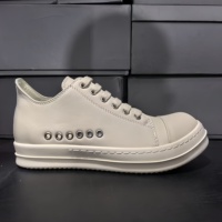 Sneakers Rick en cuir véritable de qualité supérieure, élégantes, à semelle épaisse, chaussures décontractées de luxe Owens, chaussures de course à lacets pour l'extérieur