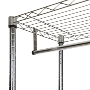 Porte-vêtements en fil métallique robuste pour suspendre les vêtements, étagère multifonctionnelle pour placard et buanderie, armoire autoportante - Product Image 2