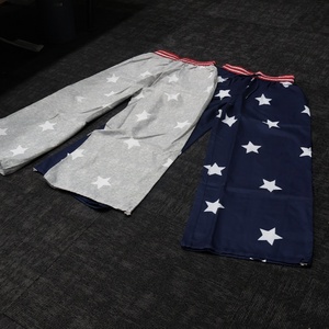 Custom Men's Star Print Wide Leg Pants Casual Summer Cotton <b>Trousers</b> Lightweight Breathable Knitted Design - Product Image 4
