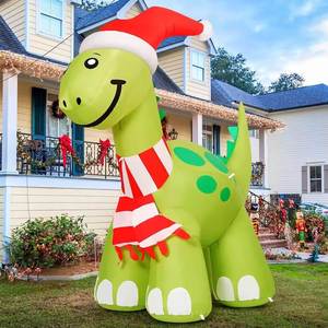Luces LED de 6.2 pies con diseño de dinosaurio inflable de PVC, decoraciones navideñas para exteriores, precio mayorista personalizado, liquidación para niños - Product Image 3