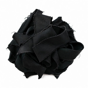 Vente directe usine – Chutes de tissu gabardine/gada de qualité supérieure, couleur noire – Chutes de tissu usagées très demandées – Déchets textiles - Product Image 1