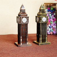 Grosir jam kerajinan logam London suvenir perjalanan ornamen Model Ben besar