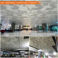 Paneles de Techo Lineales Perforados con Aspecto de Madera de Aluminio MEIYU para Centros Comerciales y Uso en Exteriores, Ignífugos, Insonorizantes, de Metal
