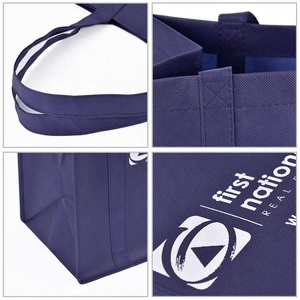 Bolso de mano no tejido ecológico reutilizable grande y personalizado, bolso de compras con estampado de letras impresas y logotipo personalizado promocional - Product Image 4