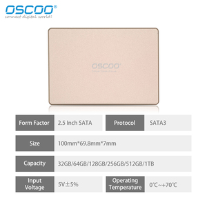 Oscoo SSD ổ cứng 2D MLC NAND Flash 2.5 ''sata SSD 512GB 128GB 256GB 1TB cho máy tính xách tay đĩa cứng SSD - Product Image 3