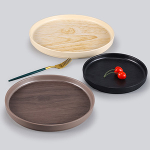 Assiette à steak ronde en mélamine, plat plat, usage commercial, service de café et de thé pour hôtel - Product Image 2