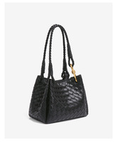 Sac à main tissé doux et tendance, sac fourre-tout à bandoulière durable avec sangle tressée, sac à main polyvalent pour femmes pour les sorties quotidiennes