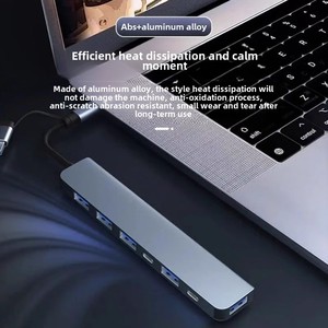 <strong>Type</strong>-<strong>C</strong> Docking Station with 4K Resolution Multi-Function Hub for Tablets <strong>USB</strong> <strong>3.0</strong> Adapter HD <strong>USB</strong> Splitter Card Reader in Stock - Product Image 3