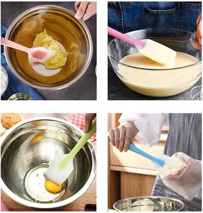 Outils de cuisine sans couture pour la cuisson et la pâtisserie grattoir antiadhésif en caoutchouc flexible et silicone résistant à la chaleur cuillère et spatule - Product Image 5