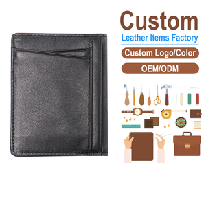 Pebbled Leather Men’s <b>Card</b> Holder with 6+ Slots | Factory Custom OEM/ODM for Minimalist & Travel Brands - Product Image 1