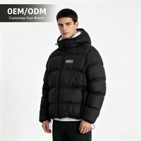 Veste rembourrée réversible unisexe avec logo imprimé sur le devant, à capuche, coupe ample, hiver, hip hop, streetwear, 100% polyester