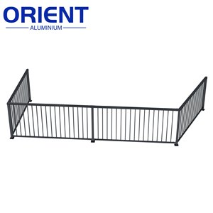 Villa ringhiera in alluminio stile moderno ringhiera scala su misura completamente saldato bar balaustra sui balconi esterni - Product Image 4