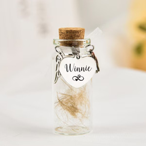 Wholesale Modern Teardrop Memorial Dog Fur Storage Ornament Glass Safety & Secure Pet Hair <b>Ashes</b> Container <b>Keepsake</b> - Product Image 2