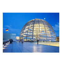 Dôme en verre léger préfabriqué, toit d'atrium, structure en acier, toiture en lucarne, bâtiment avec services de soudage et de pliage