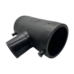 China Manufacture HDPE Poly Pipe Electrofusion PE Pipe Fitting 200X110mm Reducing Tee For Water Supply