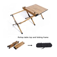 Table de camping pliante portable en aluminium INature moderne avec 4 sièges