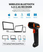 Escáner de Código de Barras 2D Industrial HC-882B, Inalámbrico con Bluetooth, para Logística, Fabricación Industrial y Almacenamiento
