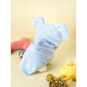 Piccolo accappatoio di lusso per gli animali domestici in microfibra di bambù per il bagno del cane e toelettatura asciugamano immagazzinato in uso dell'essiccatore del bagno - Product Image 1