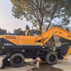 L'équipement de machines de construction 21 tonnes a utilisé l'excavatrice originale coréenne de roue de HYUNDAI 210W-7 210W-9 avec le bon état en stock - Product Image 1