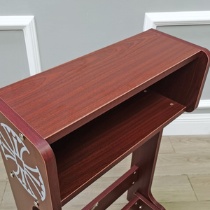 Comfortable Padded Prayer <strong>Bench</strong> for Kneeling - Religious Gift with Wood <strong>Shelf</strong> - Product Image 5