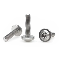 Sekrup Torx Flens Besar Titanium GR5, Baut Kepala Bulat Besar Ulir Penuh untuk Modifikasi Bodi Fairing Motor Ukuran Kustom