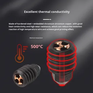 Buse d'imprimante 3D en acier trempé pour Hotend Bamboo X1/P1P/P1S/X1C, haute vitesse, grand débit, fabriquée en <span class=keywords><strong>Chine</strong></span> - Product Image 6