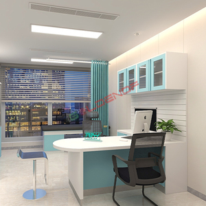 Moderne Medische Meubels Ziekenhuis President L-Vorm Kantoor Desk Kliniek Behandelkamer Tafel Metalen Materiaal - Product Image 2