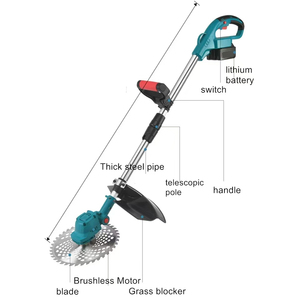 Cordless tosaerba motore Brushless elettrico Grass Trimmer potenza Cutter regolabile con angolo di potatura <span class=keywords><strong>attrezzi</strong></span> da giardino - Product Image 4