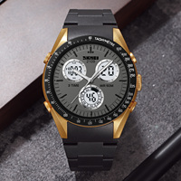 SKMEI 2109 jam tangan Digital pria, arloji olahraga tali TPU tangan bercahaya, tahan air 50M Alarm tanggal otomatis luar ruangan Reloj Deportivo