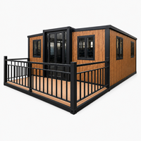Maisons préfabriquées de luxe portables de 40 pieds avec structure en acier, mini-maisons au design personnalisé pour villas haut de gamme