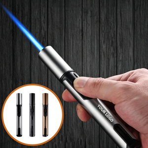 Accessoires pour cigares de haute qualité GUEVARA en alliage de zinc, outil de luxe pour cigares, briquet de camping rechargeable au <span class=keywords><strong>butane</strong></span>, torche à flamme unique - Product Image 1