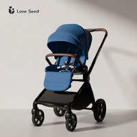 Poussette bébé avec nacelle pliable, siège réversible, poignée réglable, système de voyage de luxe pour bébé, idéal pour les familles en croissance