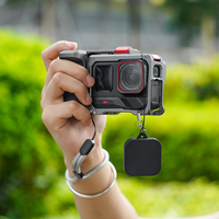 Boîtier léger en alliage d'aluminium et silicone, cage de protection anti-chute, ensemble de photographie pour accessoires Insta360 / Pro 2