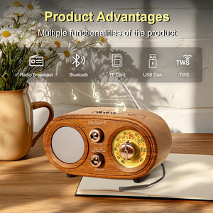 <span class=keywords><strong>Radio</strong></span> Retrò in Legno con Altoparlante |   FM/AM/SW |   Supporta TF/USB/AUX |   Audio stereo da 15W |   Decorazioni <span class=keywords><strong>Vintage</strong></span> Portatili per la Casa - Product Image 3
