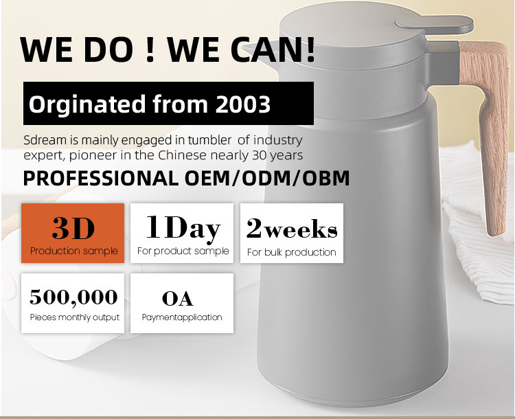 OEM/ODM Double Wall Stainless Steel Coffee Pot Vacuum Thermos Flask Coffee  Pot Teapot Water Jug Dallah Arabic Tea Pot
