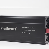 Onduleur Pretiosus 6000W 6000Watt 6KW 12V 24V 48V DC à AC100V 110V 120V 220V 230V 240V Convertisseur à onde sinusoïdale pure Onduleur