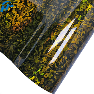 Pet TPU Cao Bóng Holographic Vàng Giả Mạo Cầu Vồng Carbon Gói Vinyl Cho Xe Máy Vinyl Xe Bọc Bên Ngoài Xe Dán - Product Image 4