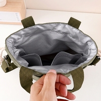 Sac de transport portable pour mini-bouteille, sac bandoulière personnalisé en tissu souple pour bouteille d'eau, téléphone, clés, voyages en plein air