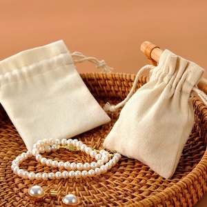 Sac à cordon en coton personnalisé, sac cadeau en coton biologique, emballage pour bijoux, sac de rangement écologique, sac cadeau - Product Image 6