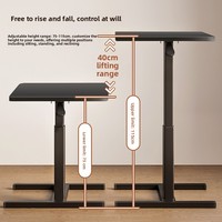Table de Chevet Mobile Zevier en Métal à Hauteur Réglable, Design Monopied, pour Bureau ou Chambre à Coucher, Petite et Moderne