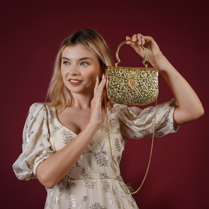 Nuevo diseño hecho a mano Vintage latón y cobre almohada bolso de mano para novia a bajo precio de f s i - Product Image 1