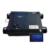 250/350/500m ³/H ERV HRV HVAC Sistema de ventilación de recuperación de energía con intercambio de calor PM2.5/TVOC/Co2 Display Wifi Control