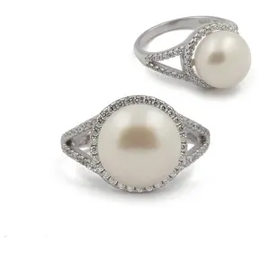 sterling mount jewelry silver diy pearl ring settings with large fresh water pearl 925 rings silver