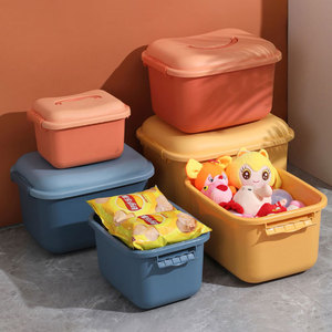 Organisateur de rangement de jouets portable personnalisé pour enfants mignons <span class=keywords><strong>avec</strong></span> <span class=keywords><strong>couvercle</strong></span> et poignée Boîte de rangement en plastique multifonctionnelle pour la maison - Product Image 2